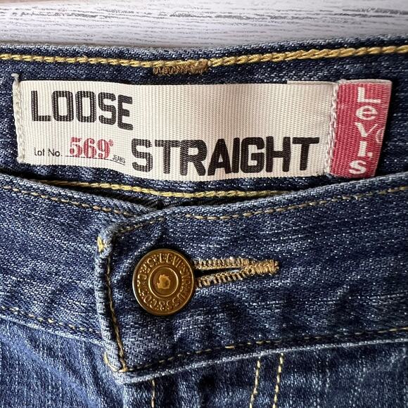 Levis Jeans Mens Size 38 X 32 Loose Straight Fit 569 Denim 100% Cotton - Picture 3 of 16